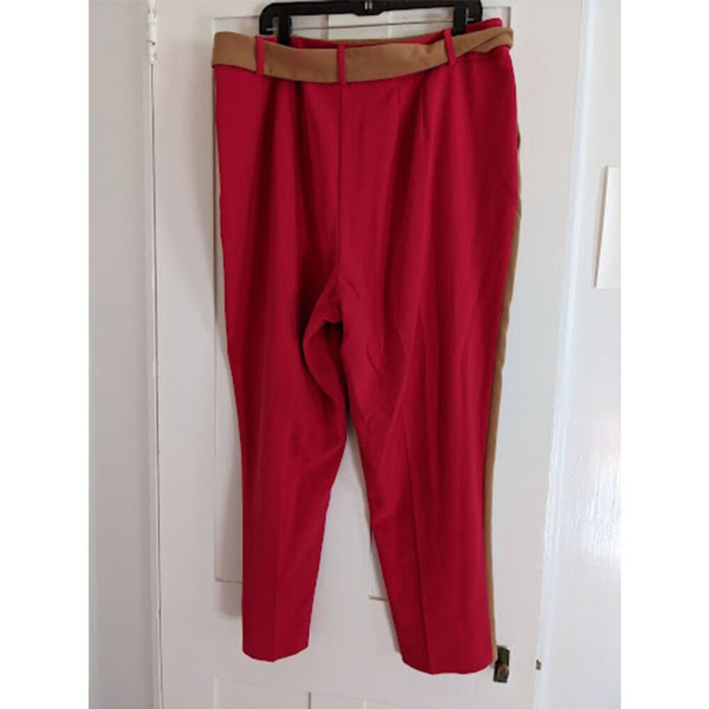 Eloquii High Waist Pleated Color Block Tapered An… - image 2